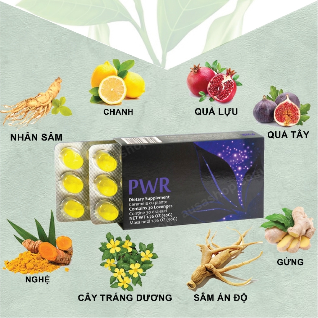 Kẹo Ngậm PWR Vị Chanh – Sinh Lực Nam APLGO