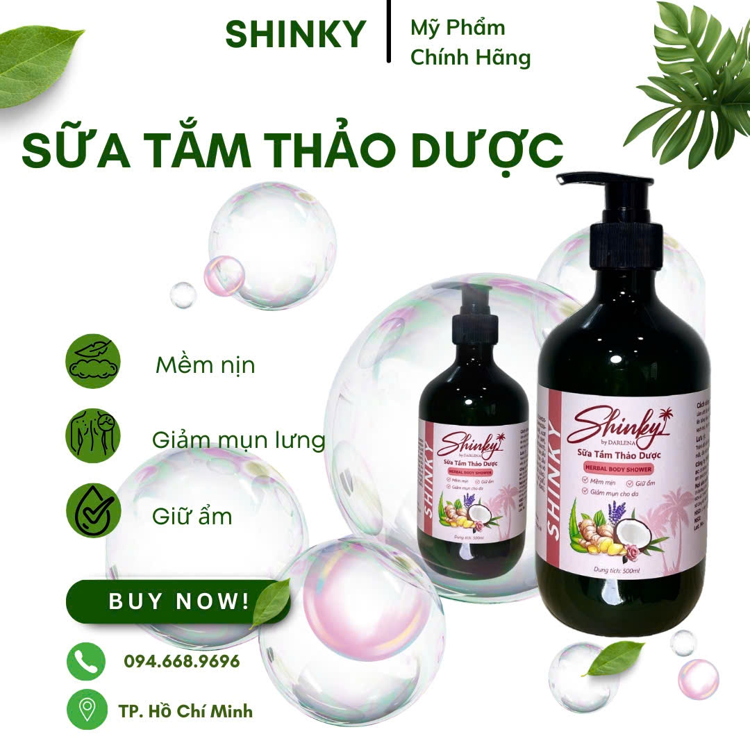 SỮA TẮM THẢO DƯỢC HERBAL BODY SHOWWER Giúp làm giảm mụn lưng, làm sạch da, ngăn ngừa viêm chân lông, làm sạch tế bào da chết.