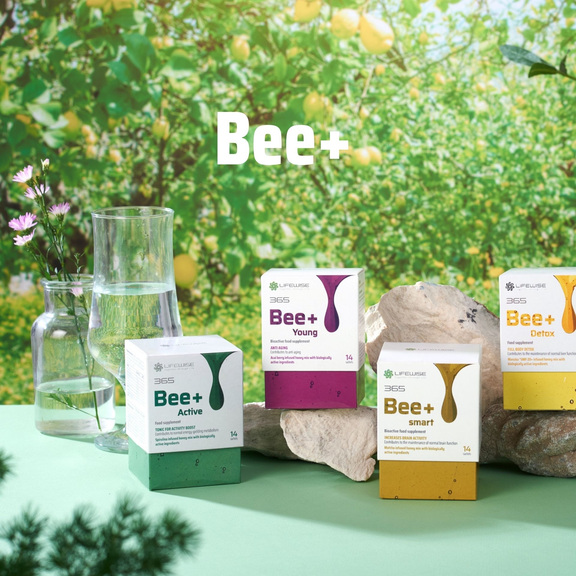 3 hôp Bee+ Active- tăng cường sức đề kháng -BEE+ detox- BEE +Young