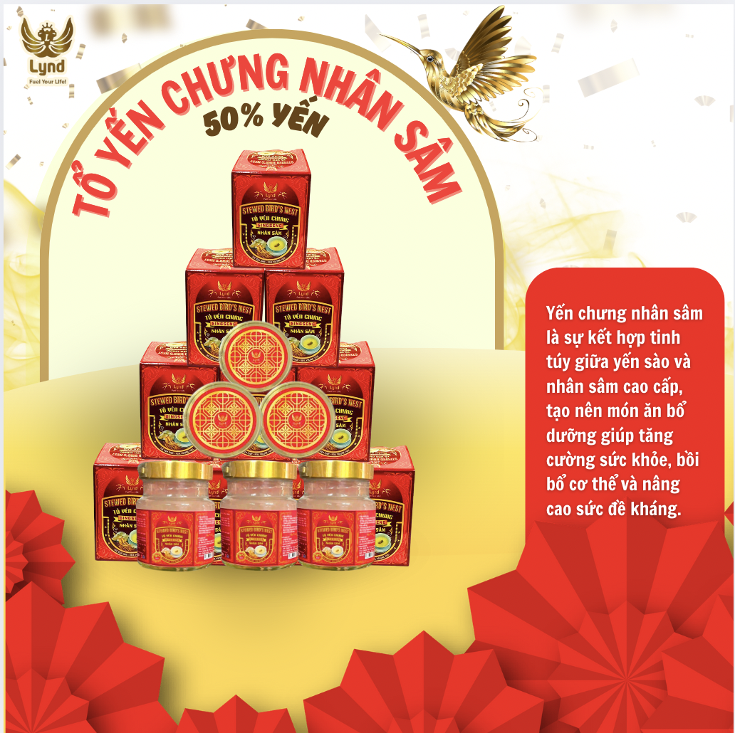 YẾN CHƯNG NHÂN SÂM 50% YẾN- 70G