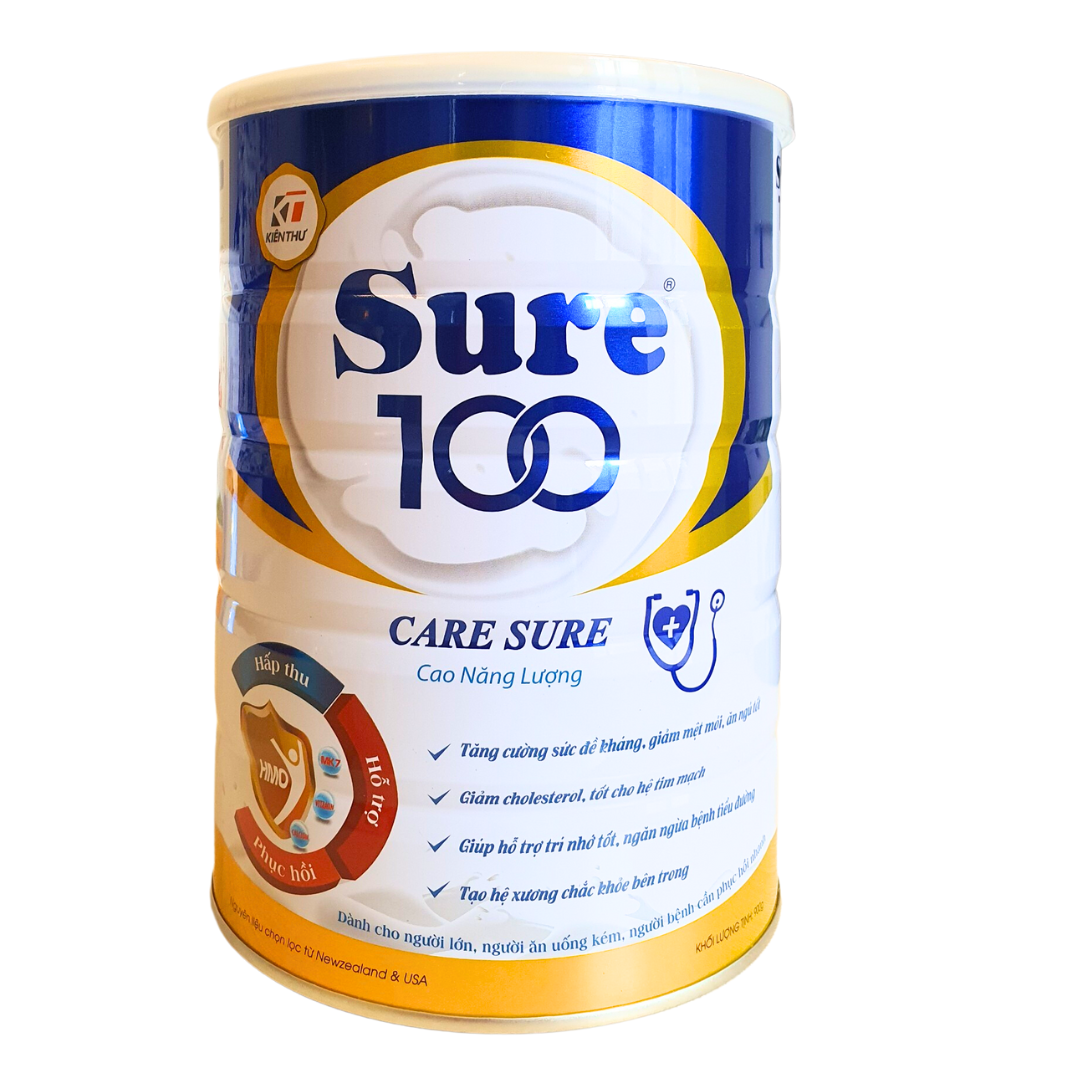 Sữa Sure 100 - Care Sure T/12 lon 900g (người lớn)