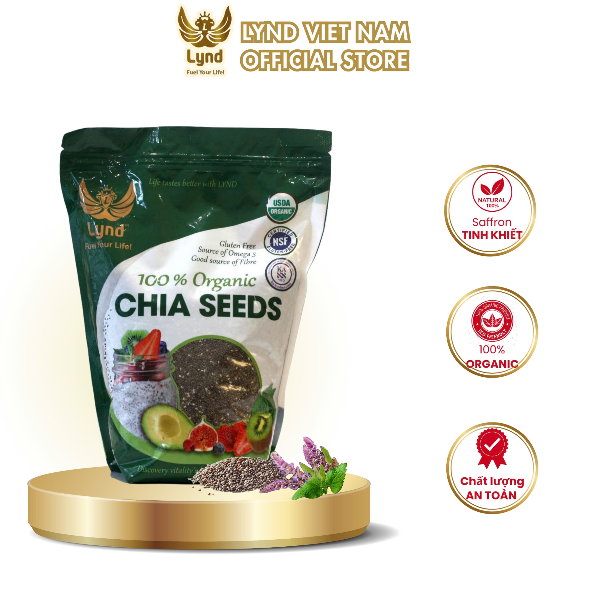 Hạt chia đen LYND 100% organic nhập khẩu Mexico 200g