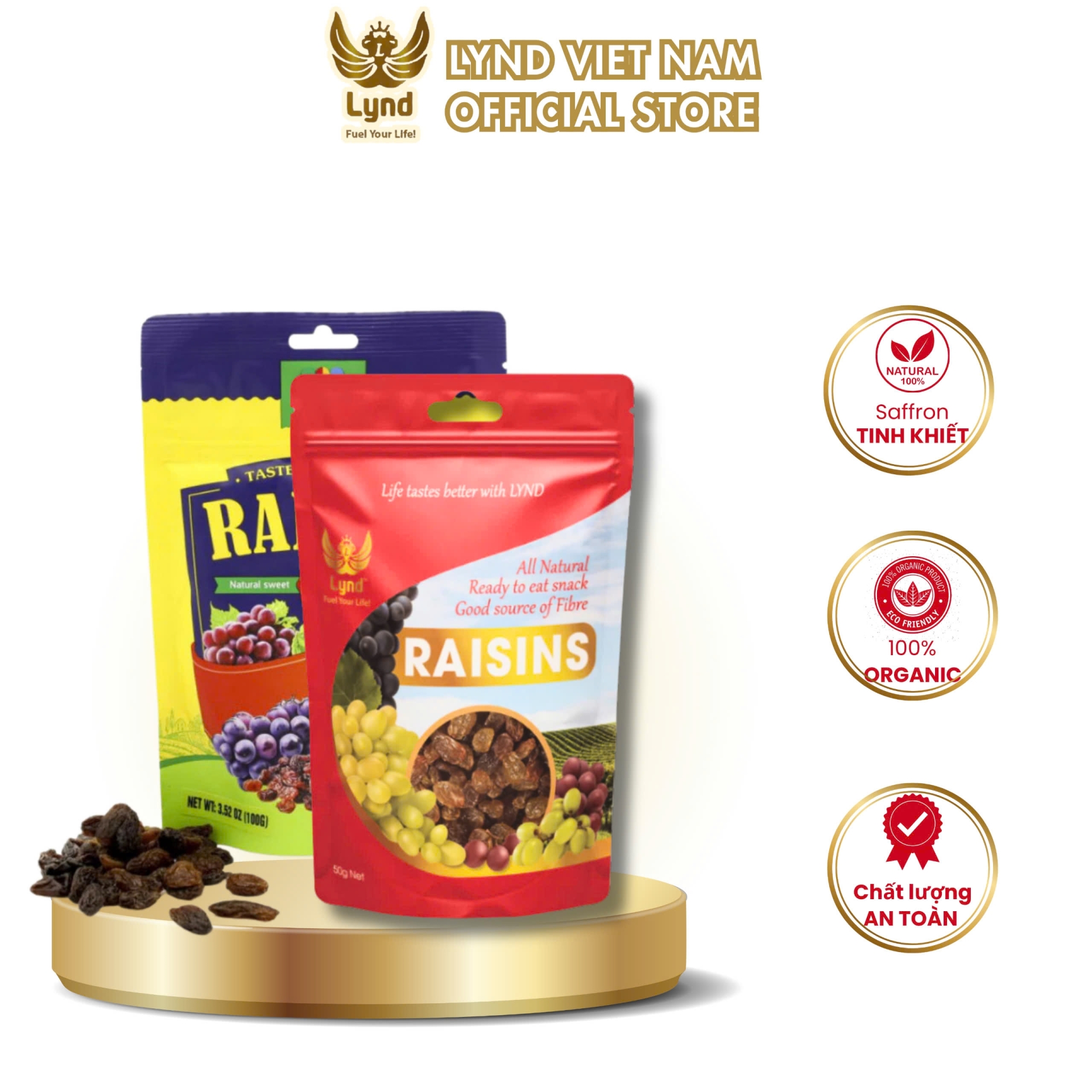 Nho sấy khô Mỹ Raisins Lynd 50g