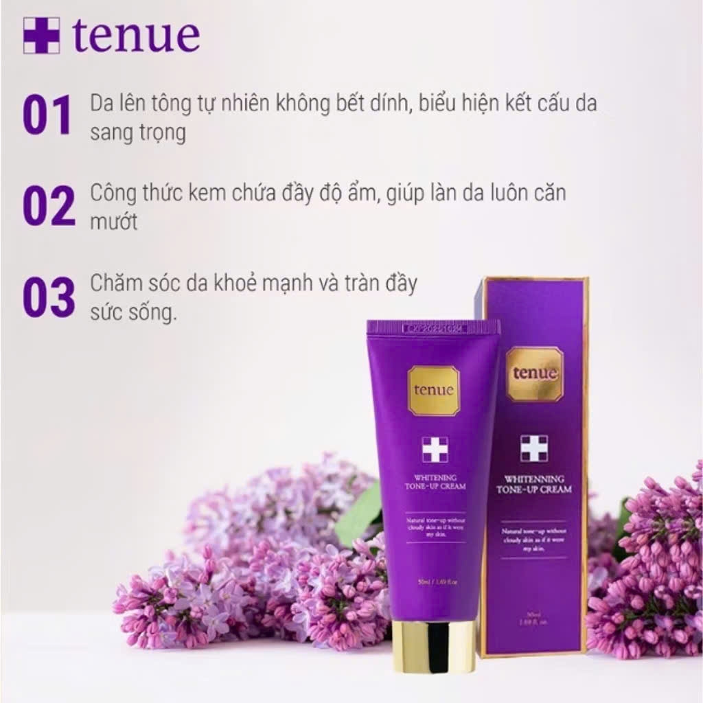 Kem Dưỡng Trắng Da Nâng Tông TENUE Whitening Tone-up Cream Tenue 50ml - Hàn Quốc