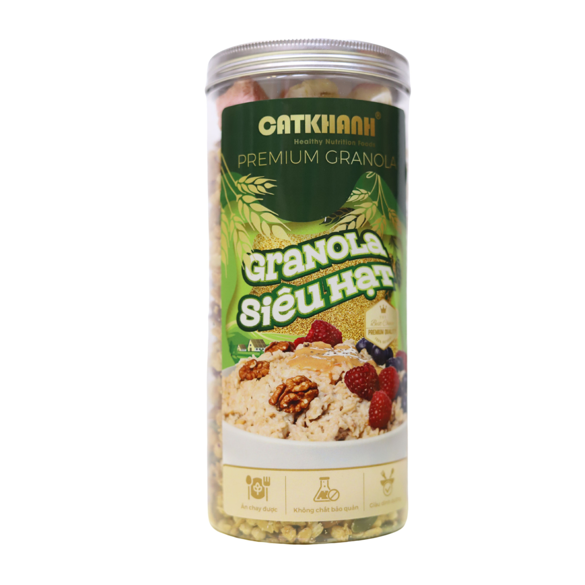 Granola siêu hạt lon 450g