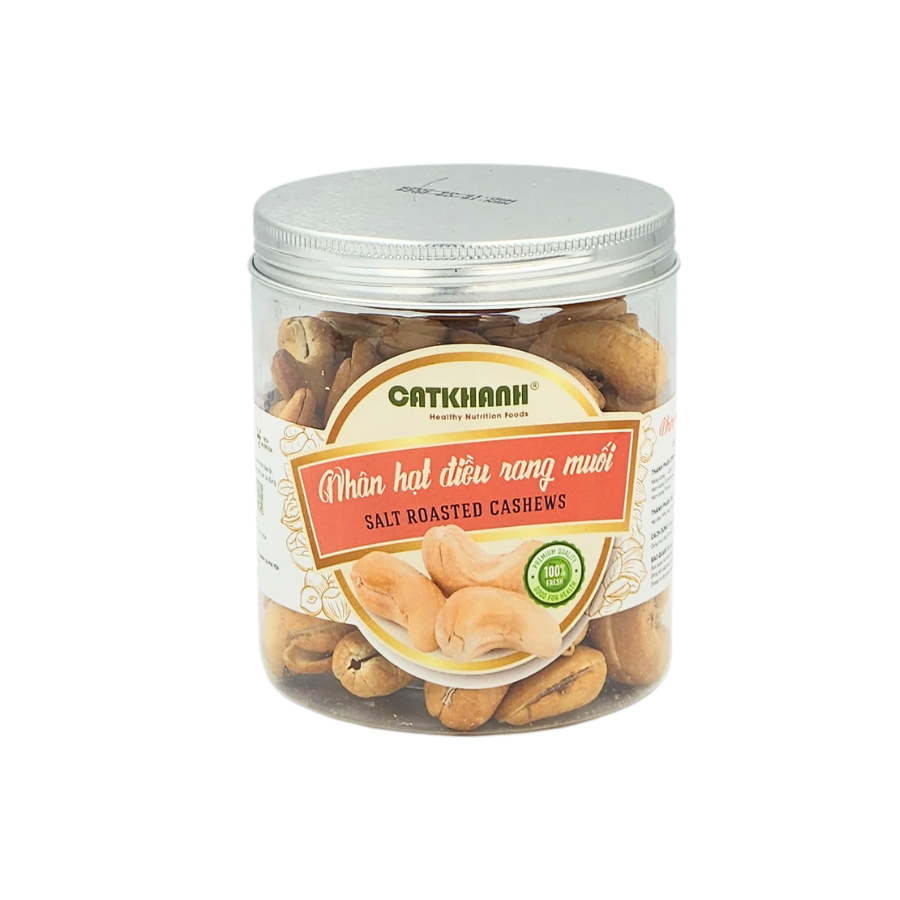 Hạt Điều rang muối không vỏ lụa lon 180g