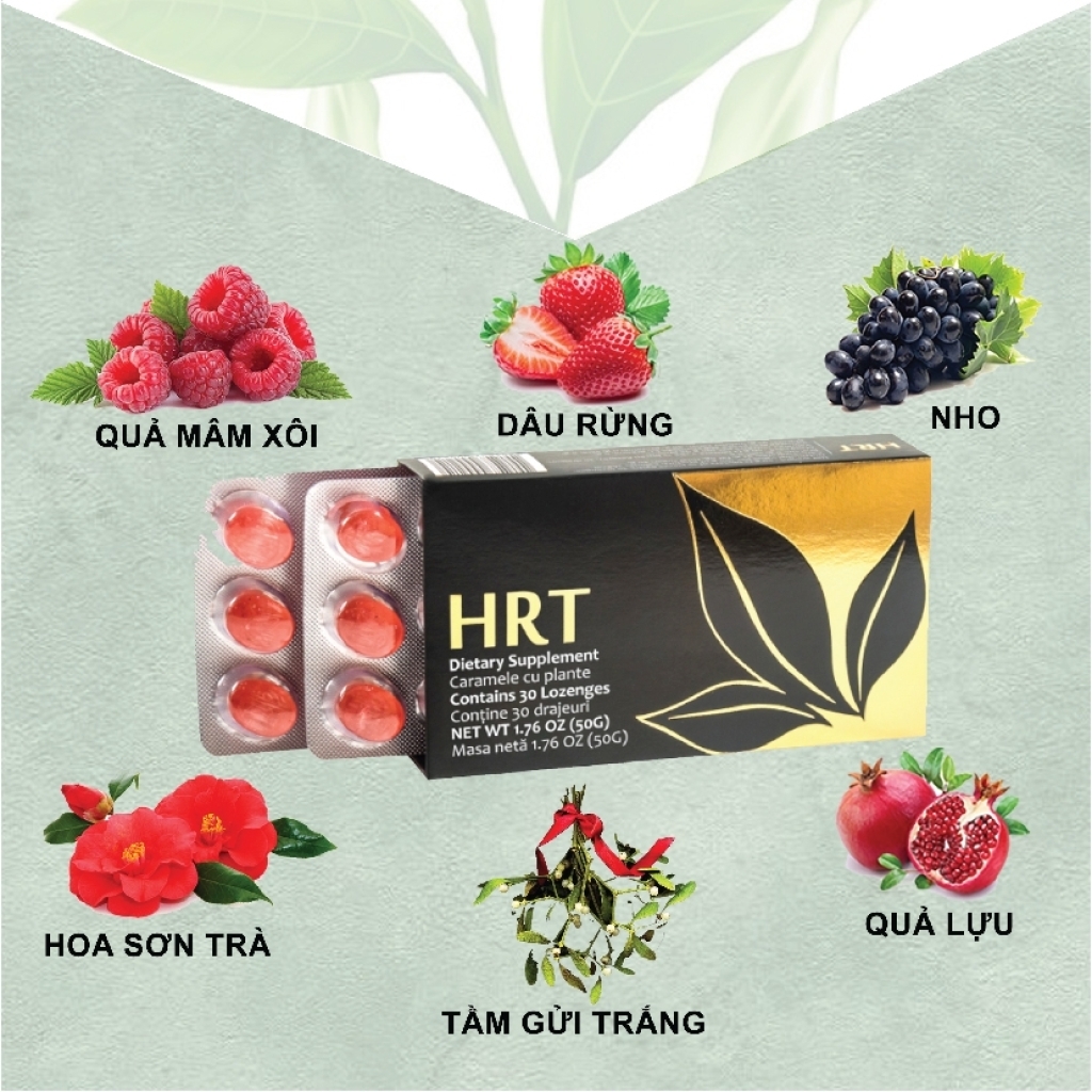 Combo 2 hộp Kẹo Ngậm Hỗ Trợ Tim Mạch APLGO _ HRT Vị Quả Mân Xôi