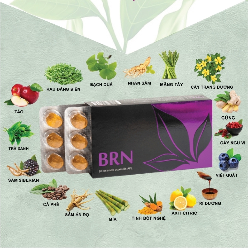 Combo 2 hộp Kẹo Ngậm Hỗ Trợ Trí Não APLGO _ BRN Vị Cà Phê