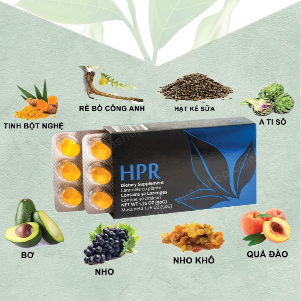 Combo 2 hộp Kẹo Ngậm Thải Độc Gan APLGO _ HPR Hương Vị Đào