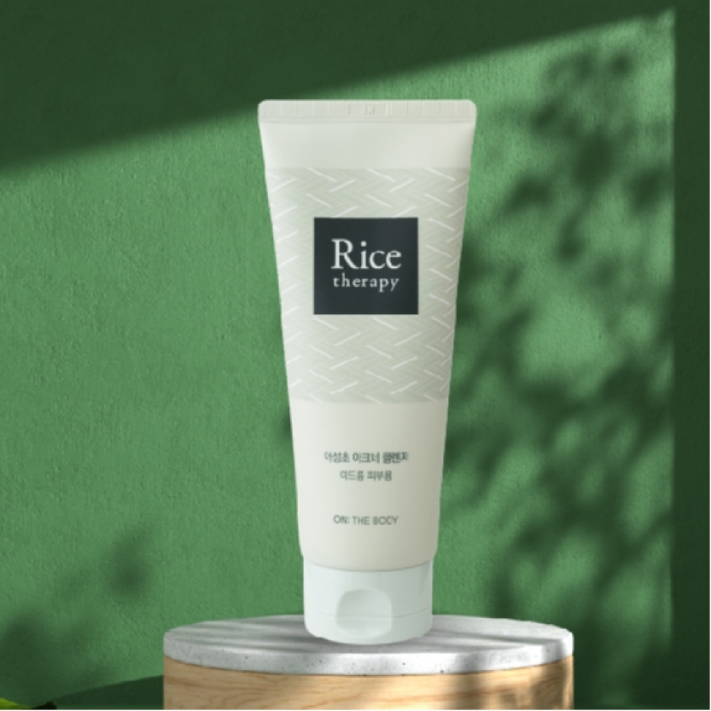 Combo 2 chai sữa rửa mặt ON:THE BODY Rice Therapy Heartleaf Acne Cleanser