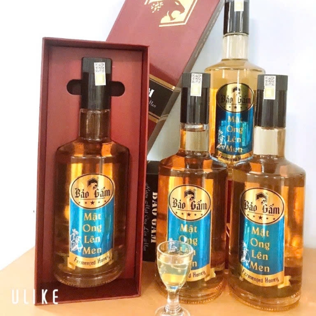 Combo 2 chai Rượu Mật Ong Lên Men Báo Gấm 550ml