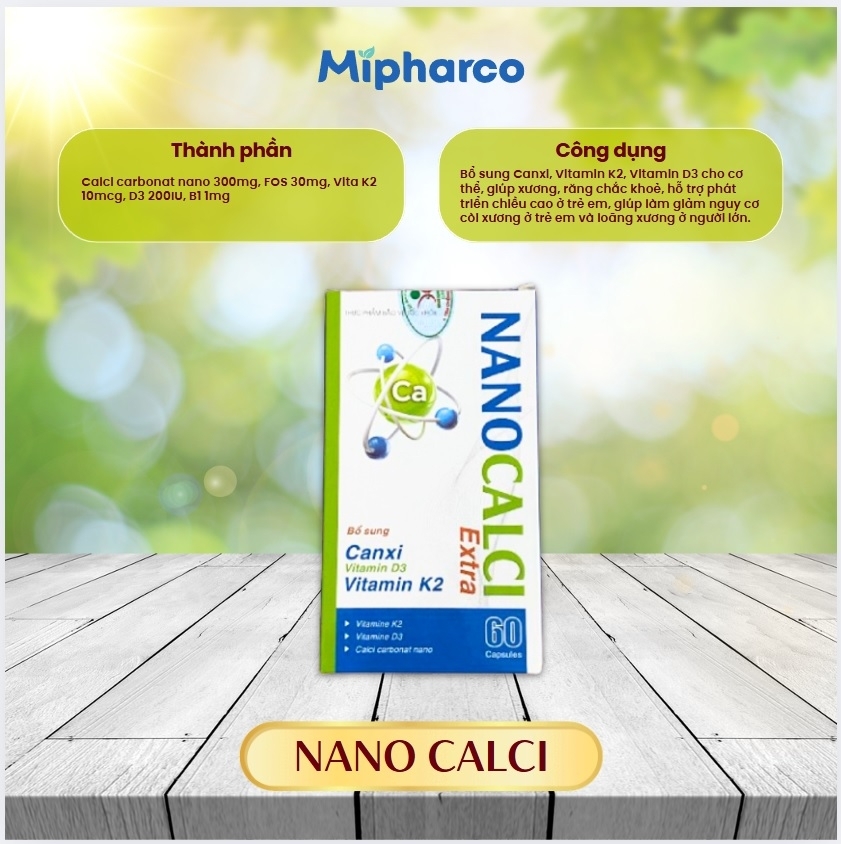 Combo 2 hộp Viên uống canxi NanoCalci Extra