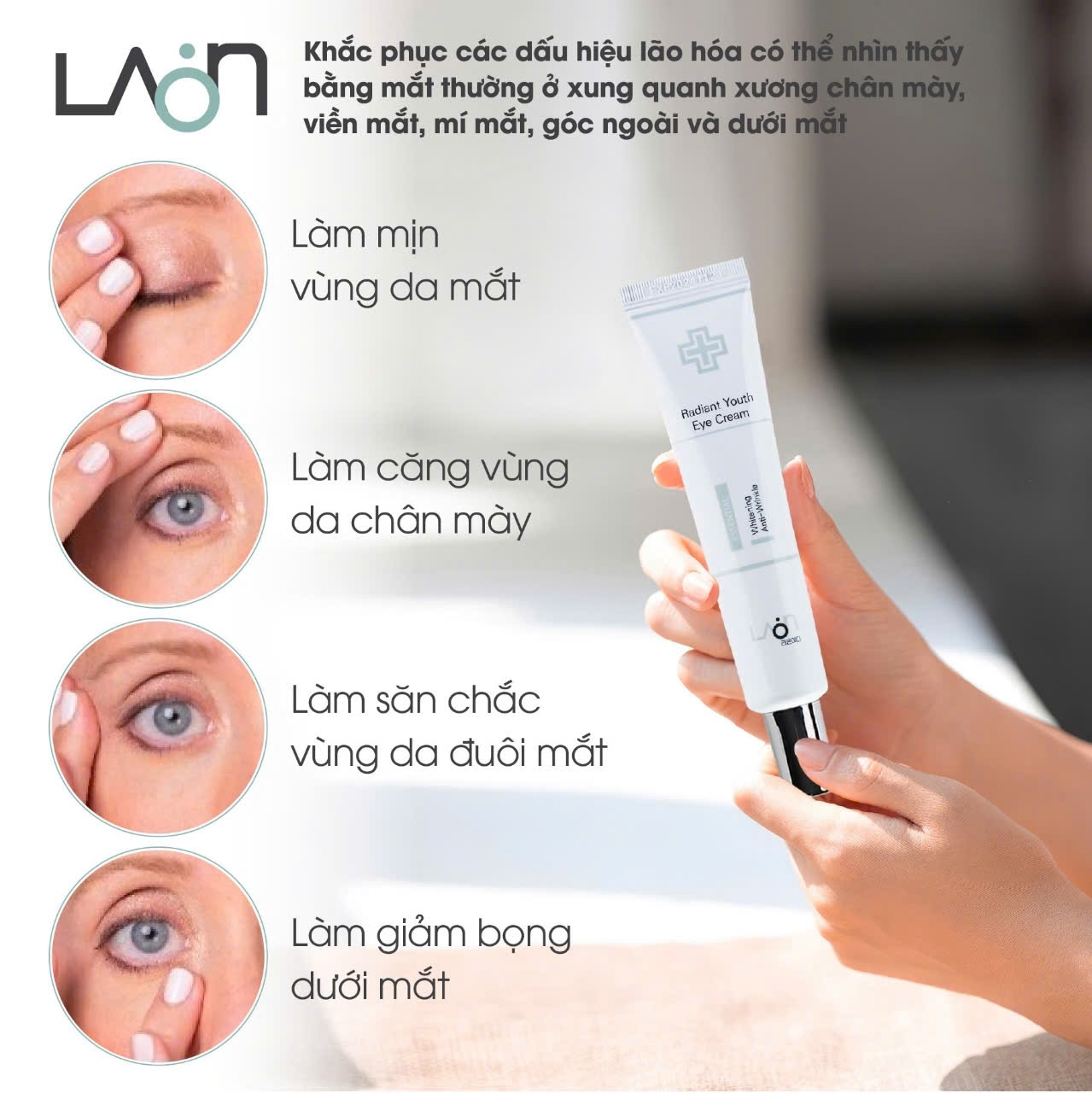 Combo 2 tuýt kem dưỡng mắt LaonMedi Radiant Youth Eye Cream